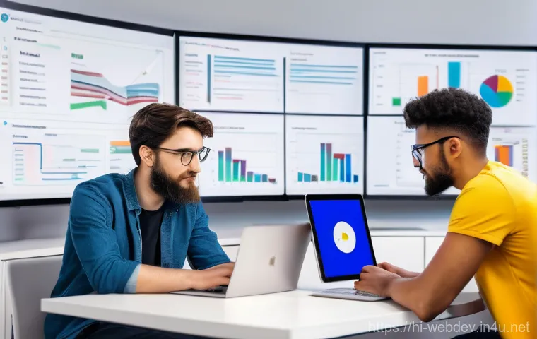 웹개발자 기술 트렌드 - **Metaverse Explorers Discovering Digital Art**
    A vibrant and immersive metaverse scene where th...